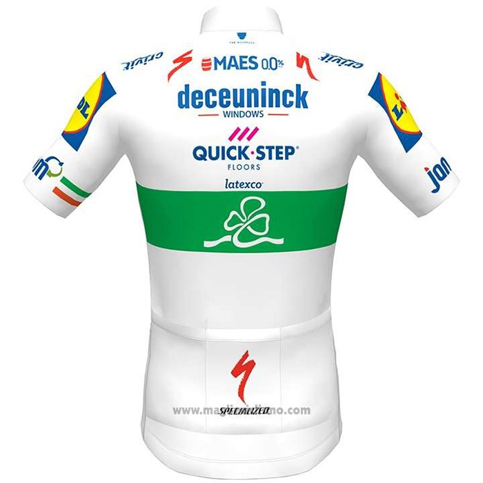 2020 Abbigliamento Ciclismo Deceuninck Quick Step Campione Irlanda Manica Corta e Salopette